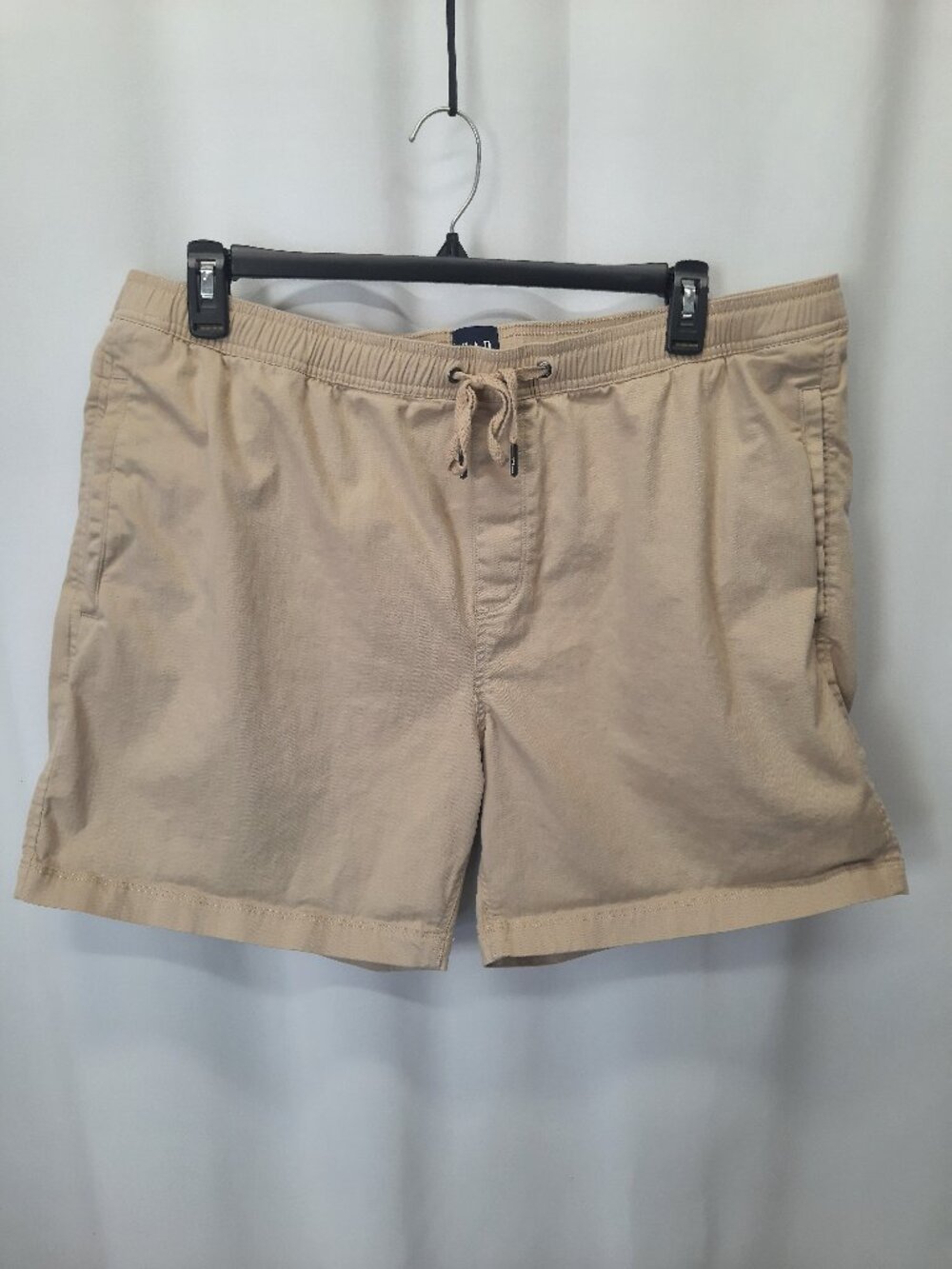 GAP Men's XXL Khaki Tan Drawstring Shorts Stretch Cotton Casual Preppy Classic